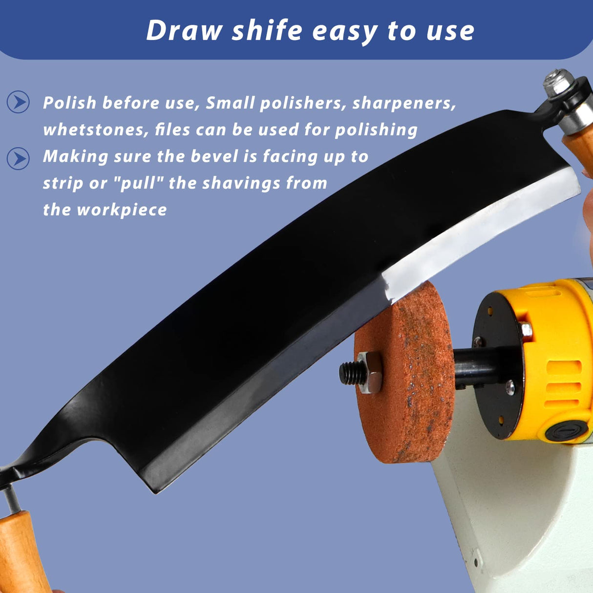 10 in Draw Knife,Felled Draw Shave Knife, Curved Draw Knife Draw Shave Tool Woodworking Debarking Hand Tool, Wood Razor Shaving Wood Barking Tool,Bark Peeler, Drawing Knife, Draw Shave, Shaving Knife Beendou