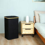 iEGrow Laundry Hamper with Lid, 110L Large Laundry Hamper with Handle and Lid, Collapsible Clothes Basket Organizer with Removable Inner Bag for Clothes Toys Towels - Black iEGrow