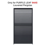 PURPLE LEAF Louvered Pergola Accessory 94AS Aluminum Louver Grille for Optimal Privacy, Sunlight Control Four Panels a Complete 13' Side Fixed Shutter Wall, Pergola Not Included PURPLE LEAF