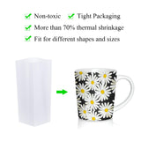 50 Pcs Sublimation Heat Shrink Sublimation Shrink Wraps Film Blanks Wrap Sleeves, White Shrink Wrap Bags Tube, 5 Different Sizes, 9 x 14 Inch, 8 x 8 Inch, 7 x 11 Inch, 5 x 10 Inch, 4 x 3 Inch Zonon