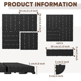 GOOFCXO 44 PCS Interlocking Deck Tiles, 12"x12" Plastic Outdoor Patio Flooring Boards 44 Sq.Ft. All Weather Use Patio Floor Decking Tiles Waterproof Non-Slip for Pool Porch Balcony Backyard GOOFCXO