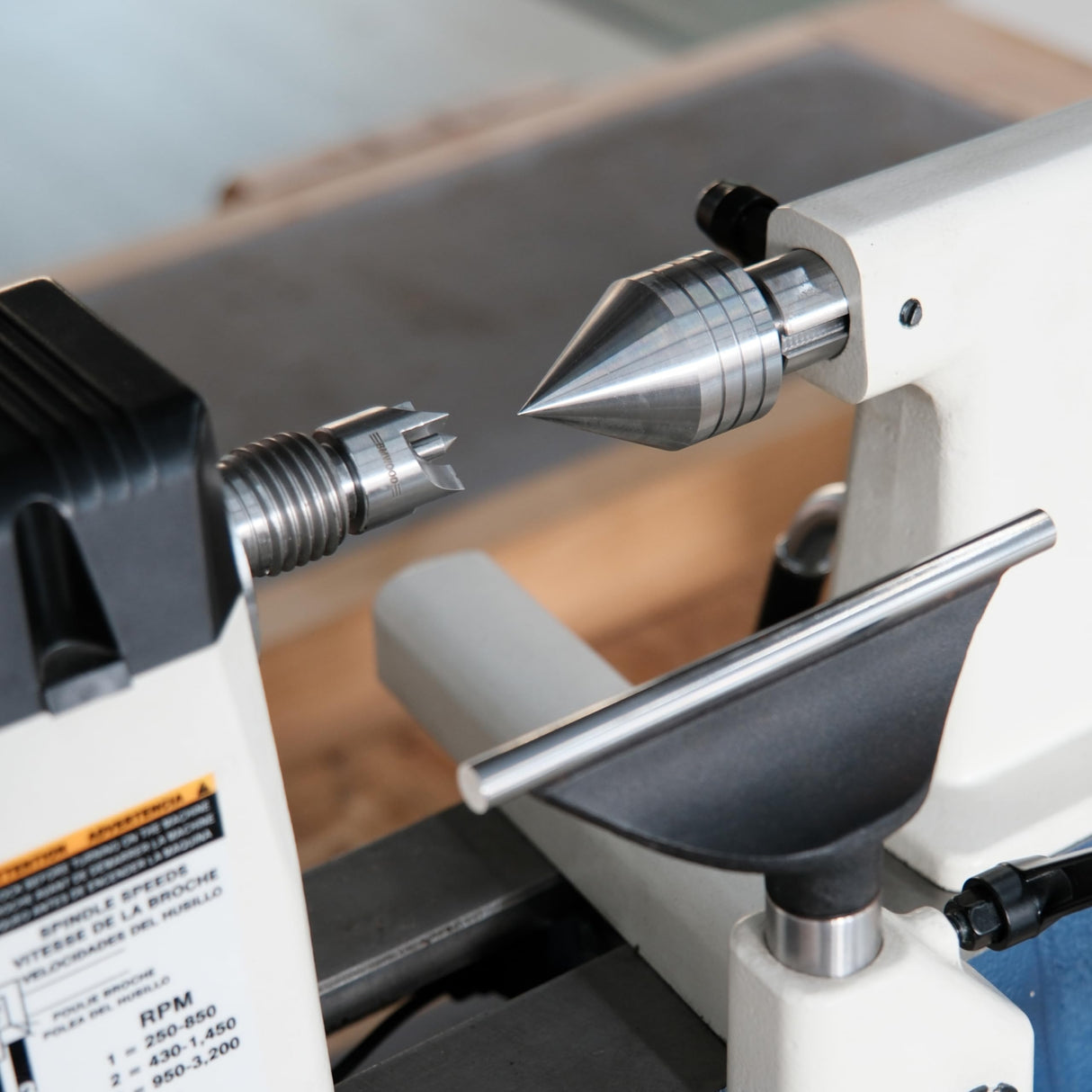 BMWOOD Woodlathe MT2 Centers set, Live Center 1-5/8" Dia and 4 Pronged Drive Center 1" Dia BMWOOD