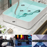 ZGNBSD Double Bathroom Bathroom Vanity with Sink - Floating Bathroom Vanity with LED Smart Defog Mirror Cabinet, Solid Wood Bathroom Vanity, Wall Mounted, Stylish Design. (Double Sink 60") ZGNBSD