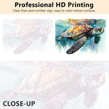 Paint by Numbers Sea Turtle, Abstract Paint by Number, Adult Paint by Number Kits on Canvas Tortoise Paintwork with Paintbrushes, Easy Paint by Numbers Art Crafts 16"x20" TUMOVO