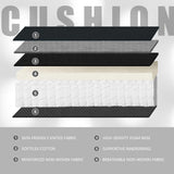 Dowinx Gaming Chair Fabric with Pocket Spring Cushion, Massage Game Chair Cloth with Headrest, Ergonomic Computer Chair with Footrest 290LBS, Black White Dowinx