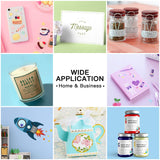 HTVRONT Printable Vinyl for Inkjet Printer & Laser Printer - 40 Pcs Glossy White Inkjet Printable Vinyl Sticker Paper, 8.5"x11" (140 g) HTVRONT