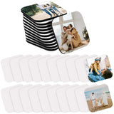 Sublimation Blank Refrigerator Magnets for Kitchen Office Calendar Decorative Square Fridge Magnet Popular Home Wall Decor DIY Decorative Magnets(32 Pieces,5 x 5 x 0.4 cm) Frienda