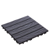 76-Pack Interlocking Deck Tiles - 11.42"x11.42" Dark Gray Polypropylene Flooring, 68.80 Sq.Ft Waterproof & Moisture-Proof Outdoor Patio Tiles, Easy Snap-Together Installation! Zjjseloru