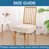 Smiry Waterproof Seat Covers for Dining Room Chairs Set of 4, Stretch Jacquard Removable Washable Chair Seat Slipcovers Protector, No Rear Covers, Beige Smiry