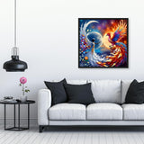 uuxsretaio Diamond Art Kits for Adults, Phoenix Diamond Painting Kits for Adults, DIY 5D Diamond Dots Art Kits,Full Drill Paint with Diamonds, Gem Arts and Crafts for Home Wall Decor 13.7x13.7 Inch uuxsretaio