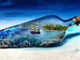 Diymood DIY 5D Diamond Painting Kits for Adults Bottle - Diamond Art Kits for Adults Seascape | Full Drill Round | Crystal Mosaic Picture | Beginner | Home Wall Decor | 16x20 Inch Diymood