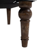 UIXE Stripe Accent Chair Arm Chair, Modern Nailhead Trim Club Armchair with Wood Legs, Comfy Living Room Single Sofa Reading Seat Bedroom Side Seating for Home Office, Dark Blue UIXE