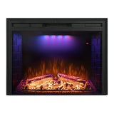 Benrocks 36'' Electric Fireplace Inserts, Recessed & Built in Wall Electric Fireplace Heater with Fire Crackling Sound, Adjustable Top Light & Flame Speed, Overheating Protection, 750/1500W Black Benrocks