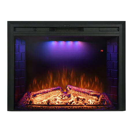 Benrocks 36'' Electric Fireplace Inserts, Recessed & Built in Wall Electric Fireplace Heater with Fire Crackling Sound, Adjustable Top Light & Flame Speed, Overheating Protection, 750/1500W Black Benrocks