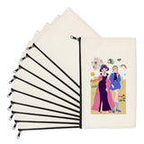 HTVRONT Blank Canvas Makeup Bags 10 Pack, Sublimation Blanks Cosmetic Bags, DIY Heat Transfer Canvas Pen Case Pencil Bags, Beige Multi-Purpose Travel Toiletry Zipper Bags (10pcs 8.3 × 5 Inch) HTVRONT