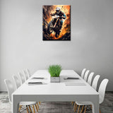 Motorbike Racing Painting Graffiti Motor Bike/Car Paint by Number Kits 16 x 20 inch Canvas DIY Motorcyclist Offroad Oil Painting for Kids Adults Beginner with Brushes and Acrylic Art(Frameless) TUMOVO