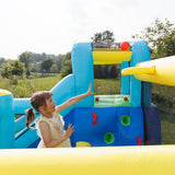 Bounceland Ultimate Combo Inflatable Bounce House, 12 ft L x 10 ft W x 8 ft H, Basketball Hoop, Obstacle Wall, Fun Tunnel, Slide and Bounce Area for Kids Bounceland