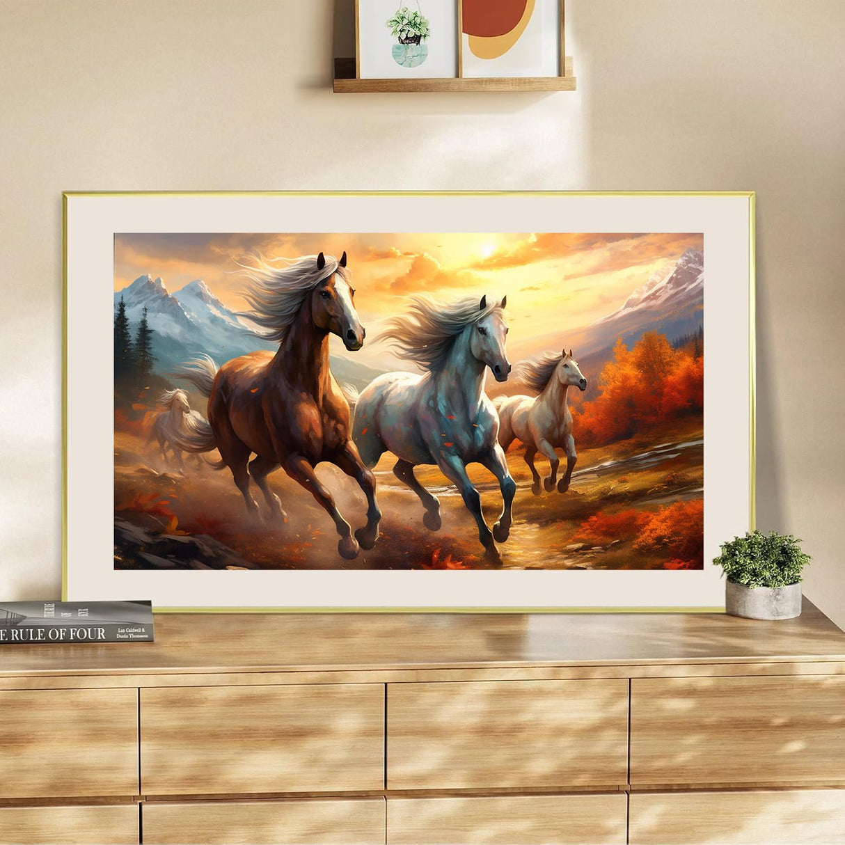 Axquilon Extra Large Diamond Art Kits for Adults, 5D Horse Large Diamond Painting Kits for Beginners, Full Drill Horse Crafts Gem Art Painting for Home Wall Decor 28x16in Axquilon