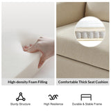 HULALA HOME Fabric Recliner Chair for Living Room, Adjustable Push Back Arm Chair with Rivet Decoration, Home Theater Seating w/Rivet Decoration, Reclining Sofa Chair,Beige HULALA HOME