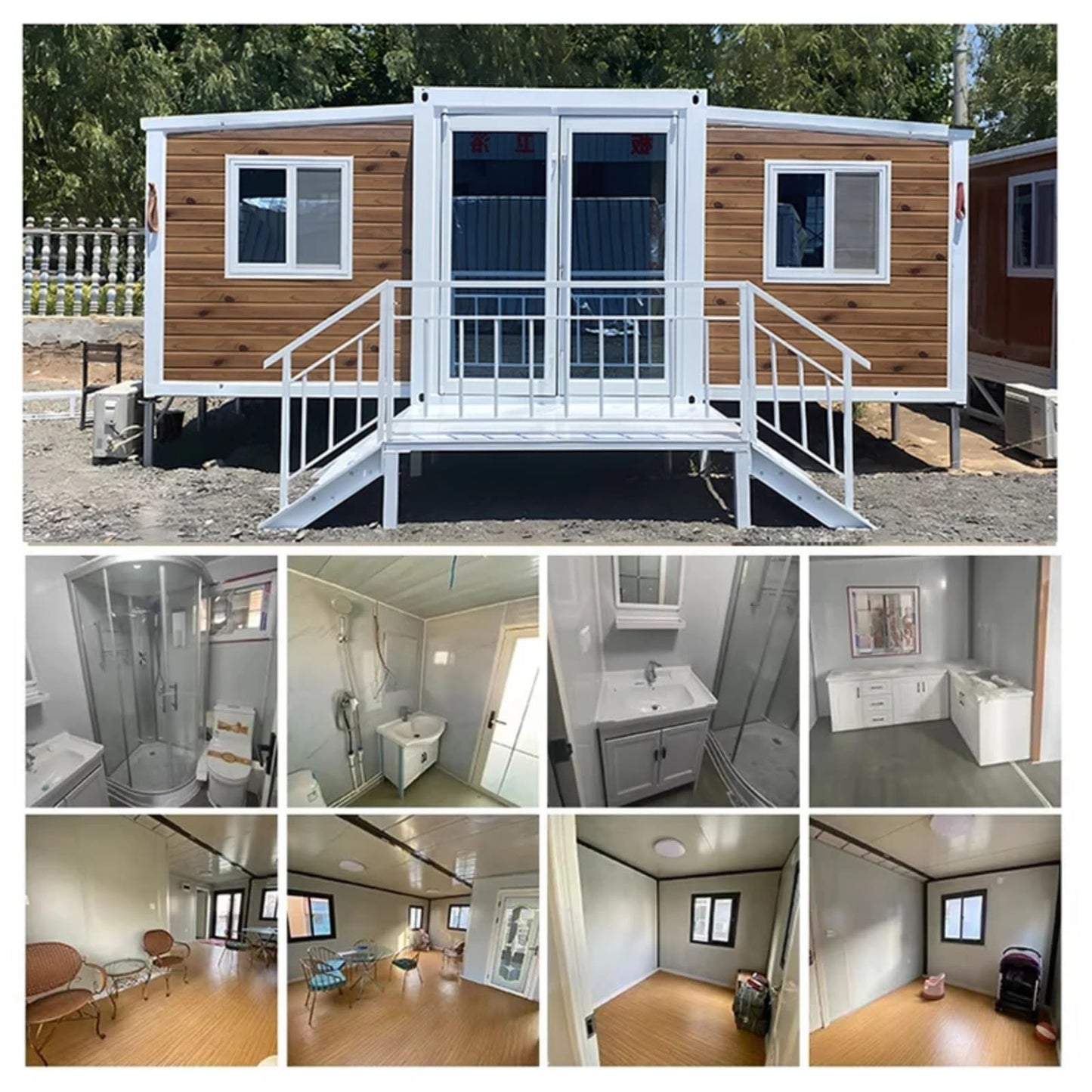 Folding Box House 20ft 40ft Extendable Folded Container House Living 3 Bedroom Mobile Prefab House Expandable Room - WoodArtSupply