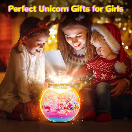 Ingbear Unicorn Terrarium Kit for Kids, Arts and Crafts for Kids Age 4-6 Sand Toys for Girls Ages 4-8 5-7 9 10 Year Old Birthday Christmas Gifts Ingbear