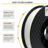 RepRapper PVA Filament 1.75mm for 3D Printer, Water Soluble Filament Commonly Used as Support Material, 0.5kg Natural Color RepRapper