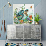 ZQEATRY Sea Turtle Animal Special Shape Diamond Art Kits for Adults,5D Diamond Painting Kits for Beginner,DIY Diamond Crystal Rhinestones Painting Kits for Home Wall Decor Gift 11.8 X 11.8inch ZQEATRY