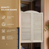 S&Z TOPHAND® 36in x 42in Swinging Louvered Cafe Doors,Solid Wood, Room Divider, Home, Kitchen, Bar S&Z TOPHAND