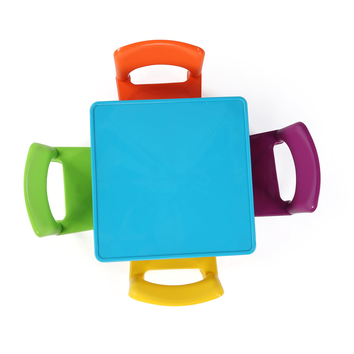 Humble Crew Kids Table and 4 Chair Set, Blue Table with Chairs - Sturdy Toddler Activity Table for Playtime, Arts, Crafts, Reading, and More - 5-Piece Children’s Furniture for Daycare Playroom Humble Crew