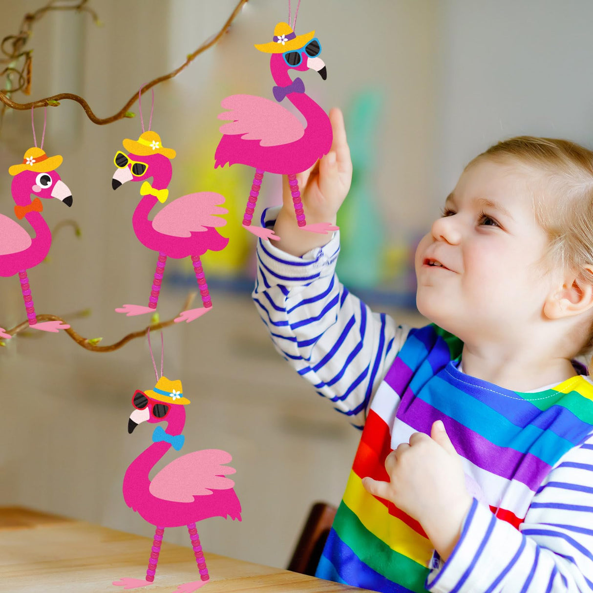 Cinrobiye 24 Set Flamingo Foam Craft Pink Flamingo Party Decorations Art and Craft Summer Tropical Hawaii Crafts Pink Party Favors for Hawaii Bird Summer Activity Party Decor Supplies Cinrobiye