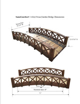 SamsGazebos MB-SB6-T Garden Bridge, 6-Feet, Brown SamsGazebos