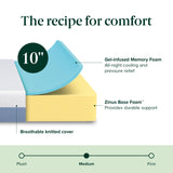 ZINUS 10 Inch Cooling Essential Memory Foam Mattress [New Version], King, Fiberglass Free, Medium Feel, Cooling Airflow Memory Foam, Certified Safe Foams & Fabric, Mattress in A Box ZINUS