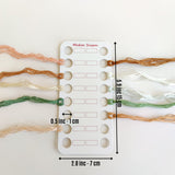 Maker Susan 10 Pack Embroidery Thread Organizer Cards, Embroidery Floss Organizer Holder 16 Positions Cross Stitch Per Bobbin for Thread, Embroidery Floss Bobbin Cardboard, Thread Keeper, DIY Storage Maker Susan