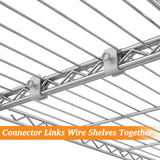 Homdox Heavy Duty Storage Shelves, 4 Tier Wire Shelving Unit, Adjustable Metal Shelves for Storage, Garage Rack Pantry Shelves Kitchen Shelving, 14"x60"x60", Silver Gray Homdox