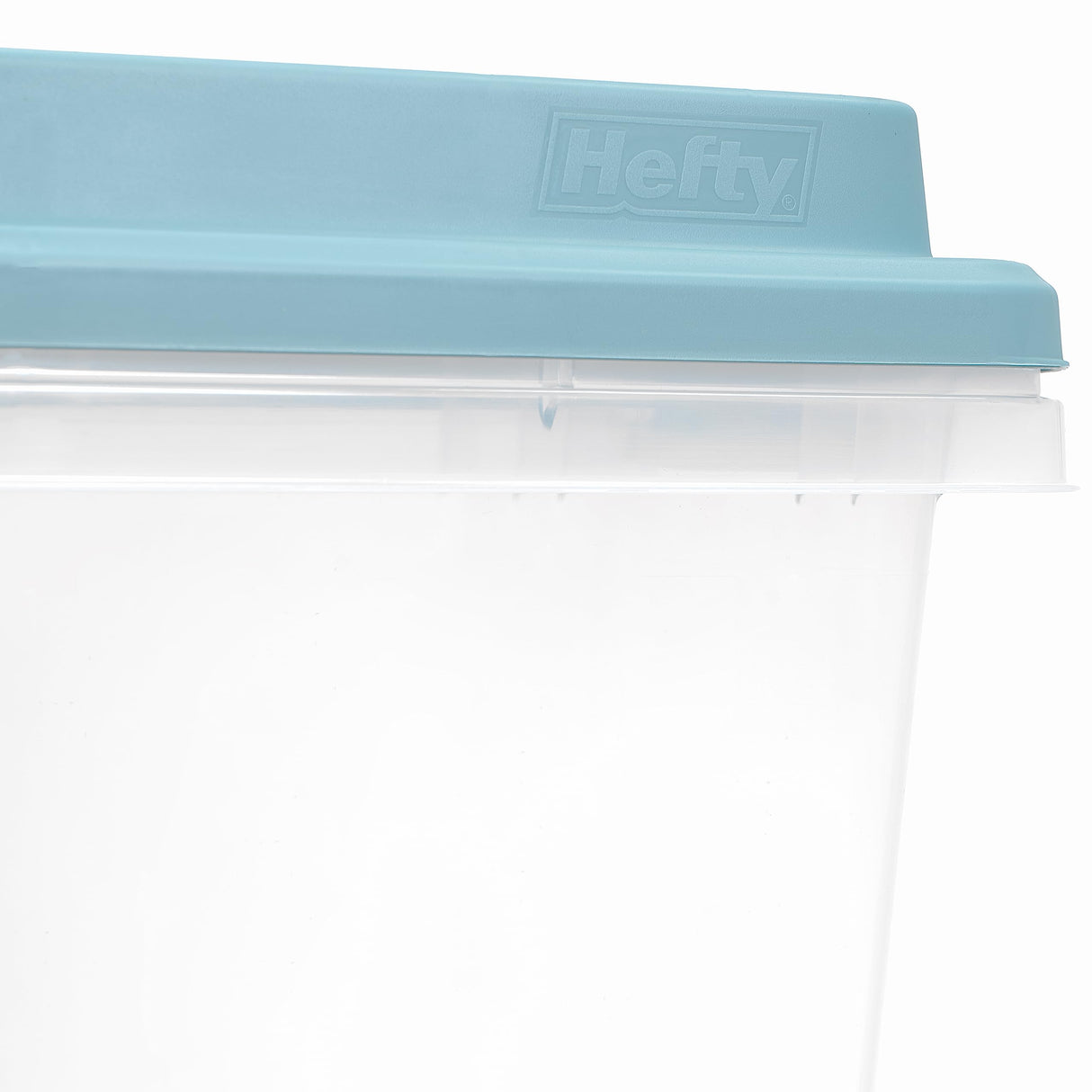 Hefty HI-RISE 72 Qt Large Plastic Storage Bins with Lids, 6 Pack Stackable Containers with Secure Latching Handles, Clear Storage Totes for Garage, Closet, Basement, Clothes and Household Organization Hefty