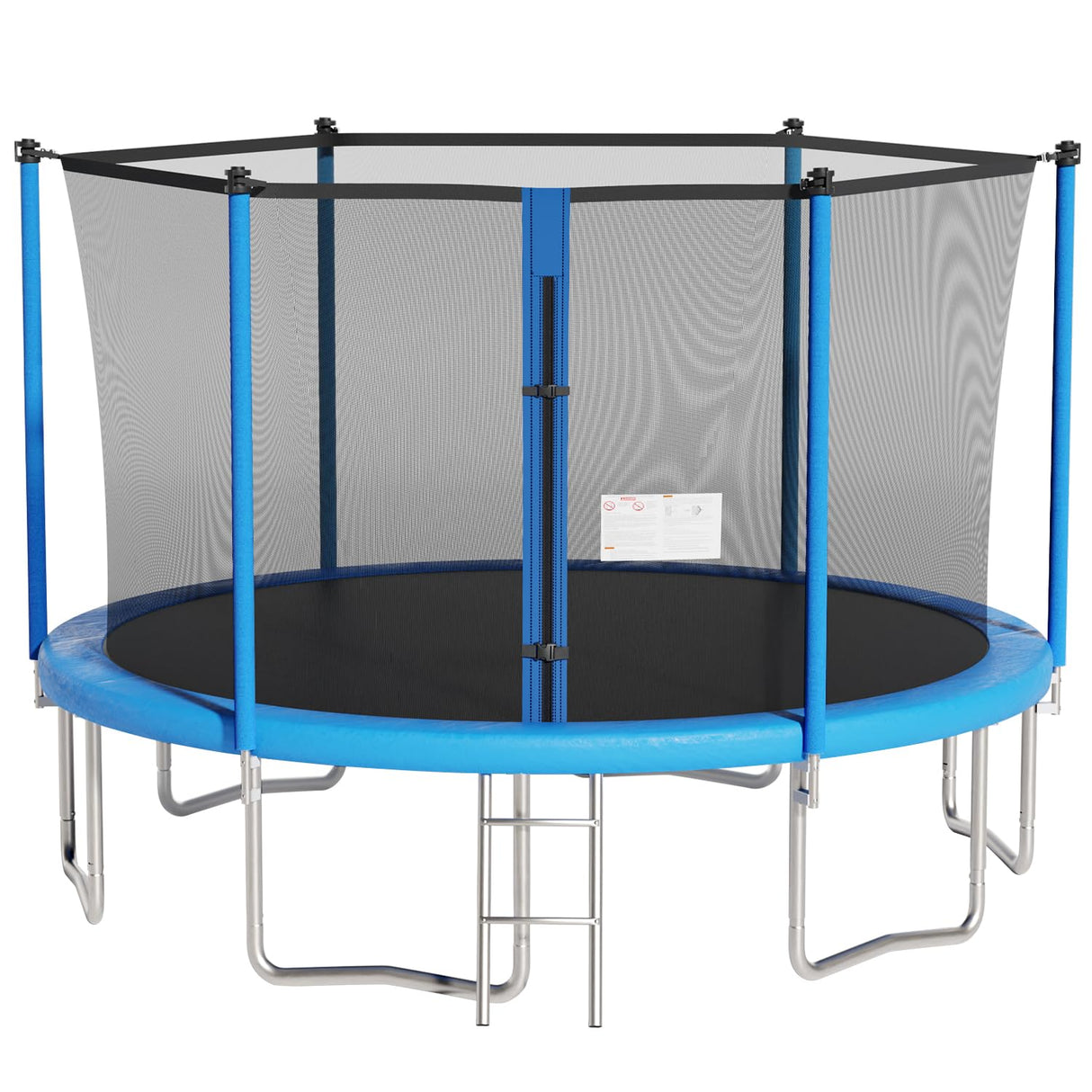 PayLessHere Trampoline 8FT 10FT 12FT 14FT Trampoline with Enclosure ASTM Approved-Combo Bounce Exercise Trampoline PVC Spring Cover Padding for Kids and Adults (Blue, 14FT) PayLessHere