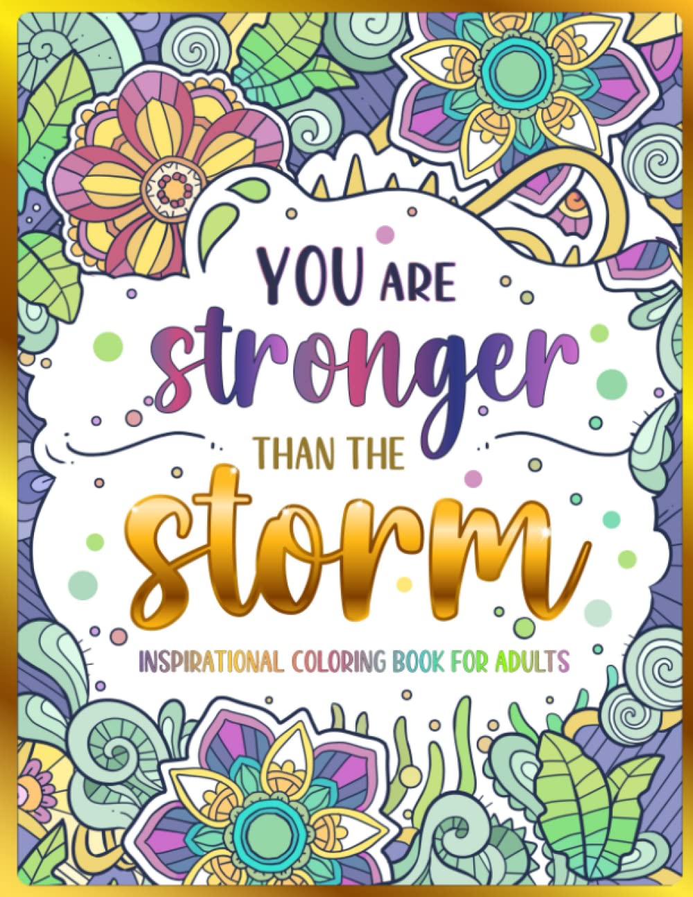 Inspirational Coloring Book for Adults: 50 Motivational Quotes & Patterns to Color - A Variety of Relaxing Positive Affirmations for Adults & Teens WoodArtSupply