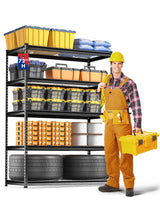 WORKPRO 5-Layer Heavy Duty Metal Storage Rack, 48”W x 24”D x 72”H, Adjustable Shelving Unit with 4000 lbs Total Load Capacity, for Garage, Kitchen, Bathroom, Warehouse WORKPRO