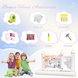 Commercial White Bounce House for Adults Kids, 100% PVC Commercial Bounce House with Ball Pit&Slide, Adult Bounce House with Blower, Inflatable Balloon Bubble House Wedding, 13x13x10FT Relunch