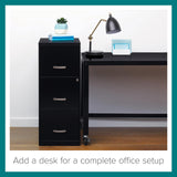 Lorell SOHO 18" 3-Drawer Vertical File Lorell