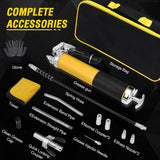 Grease Gun Kit, 7000 PSI Heavy Duty Pistol Grip Grease Gun with 14 oz Capacity, Includes 18 Inch Resin Flex Hose, Double Handle Grease Coupler and Other Accessories, Grease Gun for Automotive, Marine GETLMUL