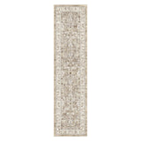 LOKHOM Washable Runner Rug, 2x8 Non-Slip Vintage Hallway Runner Rug with Rubber Backing, Boho Floral Soft Faux Wool Kitchen Runner Rug Carpet Runner for Kitchen Laundry Entryway Bedroom (Beige Brown) LOKHOM