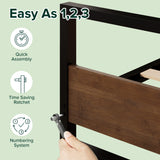 Zinus Suzanne Kingsize Bamboo & Metal Platform Bed Frame with Footboard - No Box Spring Needed, Easy Assembly Zinus