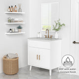Forbena White Floating Shelves for Wall Decor, 24 Inches Long Wall Shelves for Bedroom Storage, Large Deep Wall Mounted Shelves for Bathroom, Laundry Living Room Book, Kitchen, Closet, Set of 3 Forbena