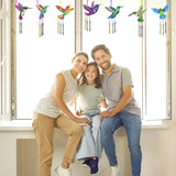 Fennoral 27 Pack Hummingbird Wind Chime Craft Kit for Kids Make Your Own Hummingbird Craft Wooden Ornaments for Girls and Boys DIY Crafts Activity Birthday Spring Summer Decoration Fennoral