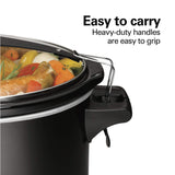 Hamilton Beach Stay or Go Portable Slow Cooker with Lid Lock, Dishwasher-Safe Crock, 6-Quart, Black 33261 Hamilton Beach