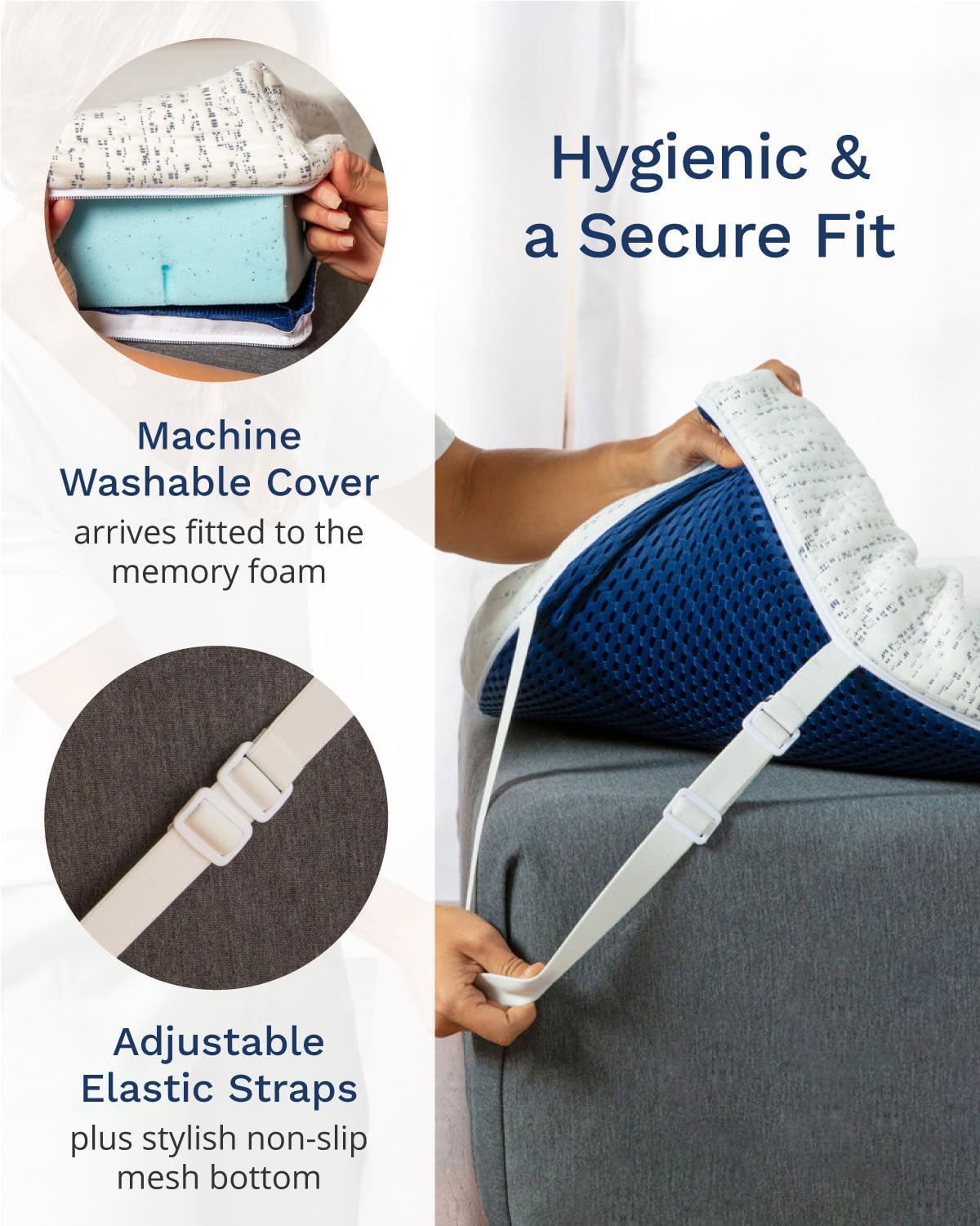 ViscoSoft 3 Inch Memory Foam Mattress Topper Full - Select High Density Ventilated Mattress Pad - Premium Removable Rayon Cover ViscoSoft