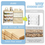 Toy Storage Organizer for Kids, 9-Bin Toy Organizer with 2-Drawers,Movable Toy Chest and Top Rack, Multifunctional Kids Bookshelf and Toy Storage for Living Room, Playroom, Bedroom, Nursery, White EXPERLAM