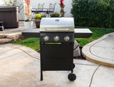 Megamaster 3-Burner Propane Gas Grill with Side Tables, 27,000BTUs, Stainless Steel Lid, Spacious 429 SQ. In. Cooking Space, BBQ Grill for Outdoor Cooking, Patios, Parties, and More - 720-1012 Nexgrill