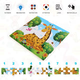 NASHRIO Wooden Puzzles for Toddlers 2-5 Years Old(Set of 6), 9 Pieces Preschool Educational and Learning Animal Jigsaw Puzzle Toy Gift Set for Boys and Girls NASHRIO